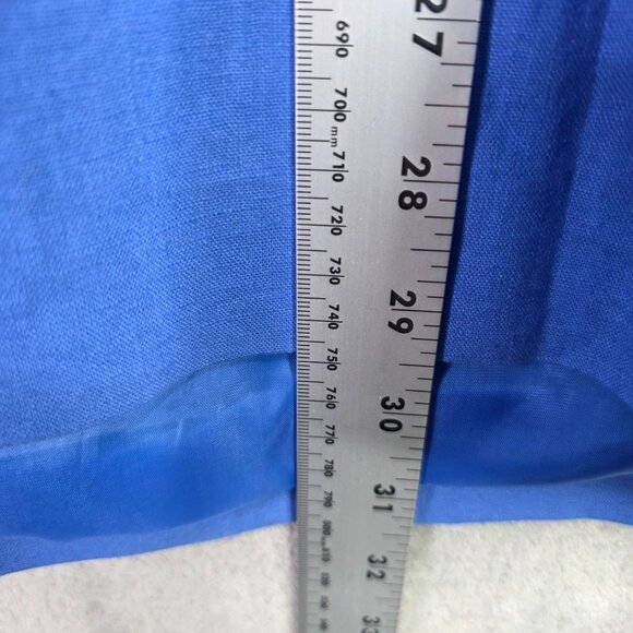 Mens Blue Linen Cotton Blend Blazer Jacket Two-Button & Pockets Size 39R - Picture 7 of 8